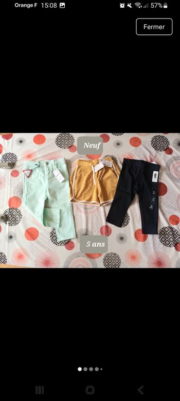 Lot 3 shorts pantacourts Neuf 🏷 taille 5 ans 👧 