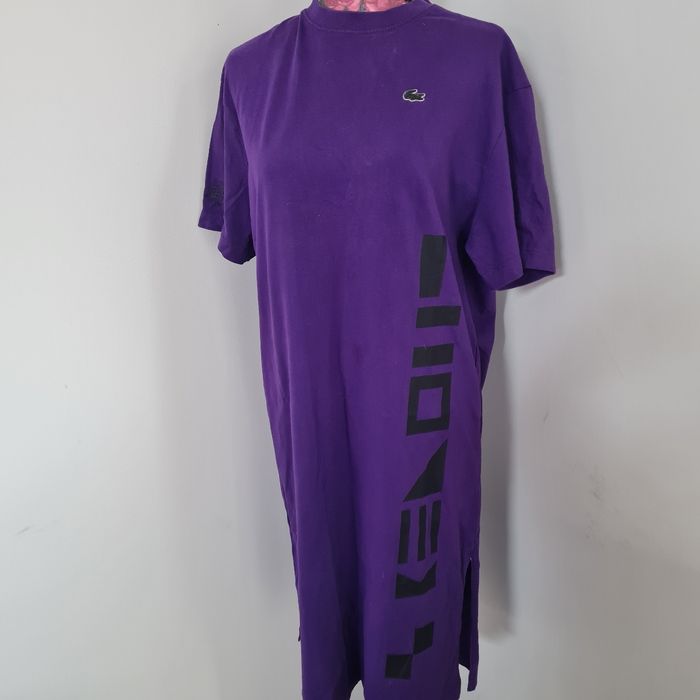 Robe Tee-shirt oversize lacoste violette - photo numéro 5