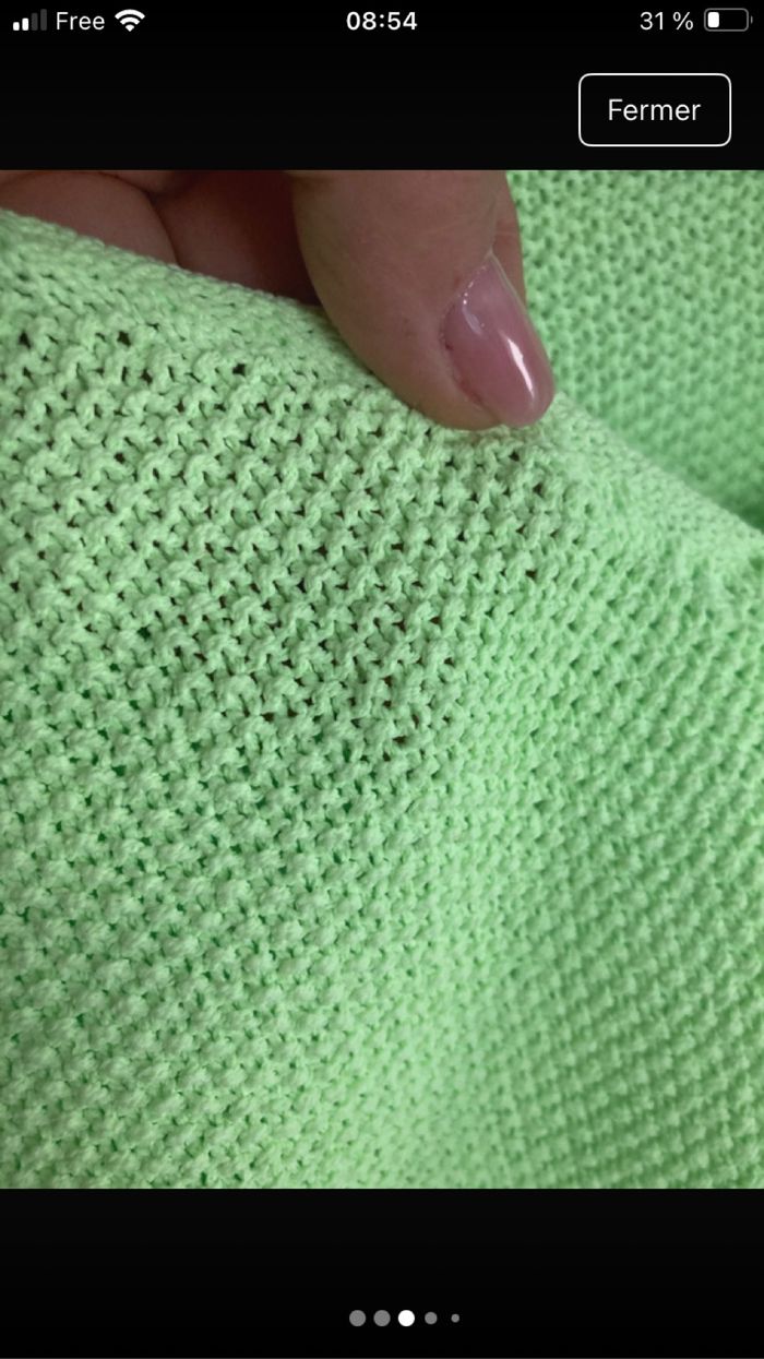 Pull vert pomme neuf - photo numéro 3