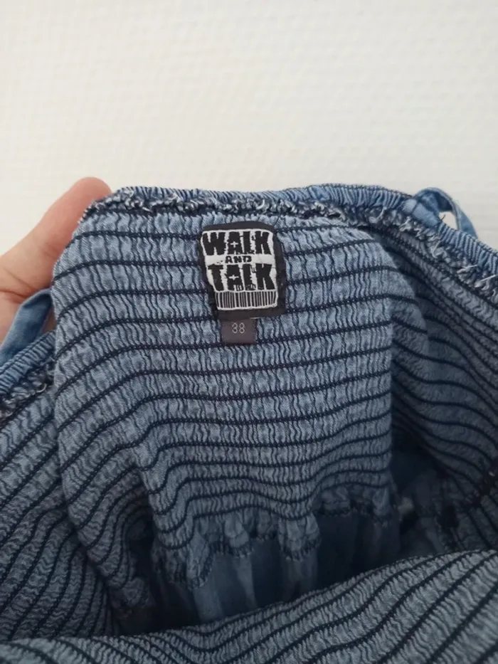 Combinaison débardeur en jeans élastique femme w - photo numéro 7