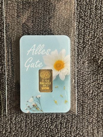 Lingot d'or 0.10g (Gold ) neuf