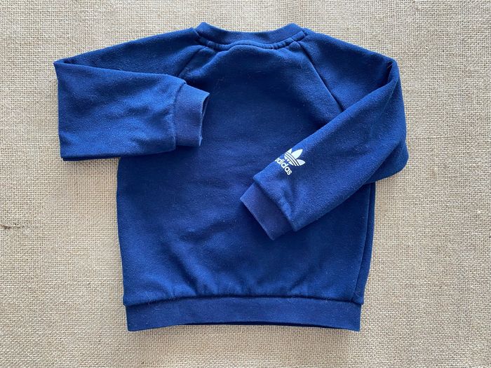 Ensemble Sweat et pantalon bleu foncé  9-12 mois Adidas - photo numéro 3