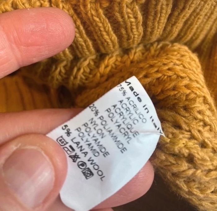 Pull sans manche moutarde Made in Italy Neuf - photo numéro 5