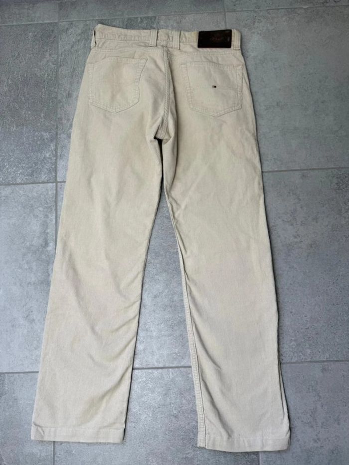 Pantalon Tommy Hilfiger en velours côtelé beige W30 L32 - photo numéro 3