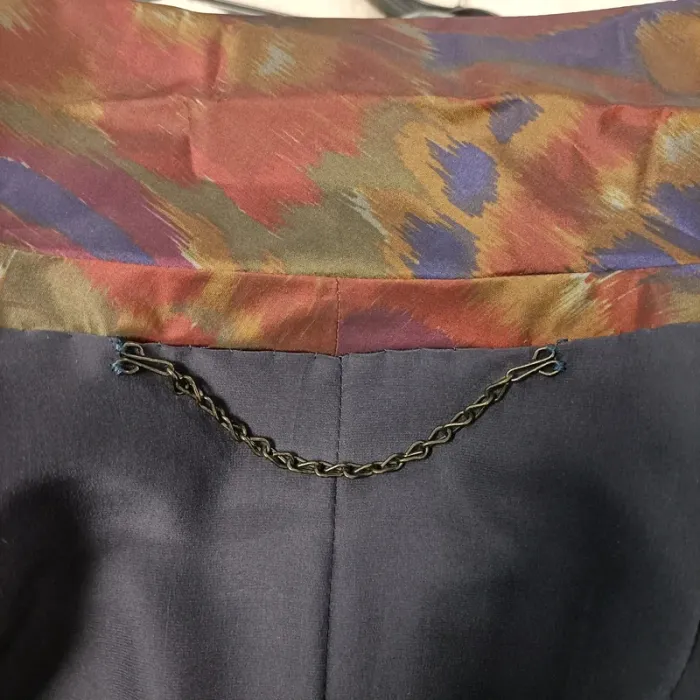 Veste vintage satinée imprimée abstrait - Taille 38/40 - A115 - photo numéro 12