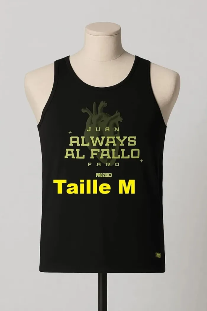 Débardeur noir motif jaune fluo Prozis Taille M