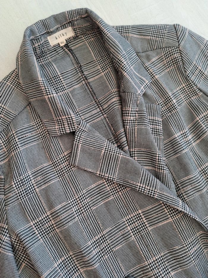 Combishort tailleur Kilky - élégante - taille M/L - Prince de Galles - ceinture - photo numéro 5