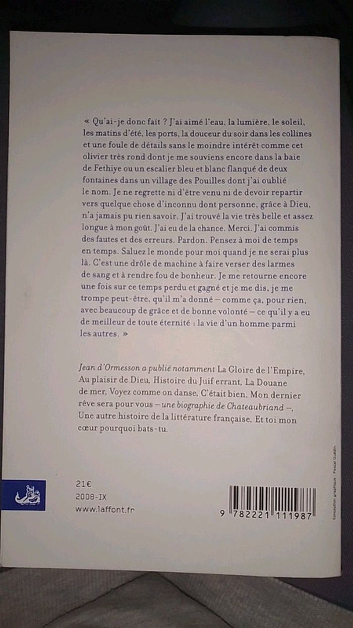 Livre Jean d'Ormesson - photo numéro 2