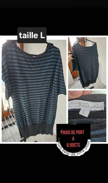 Pull femme L article rayure
