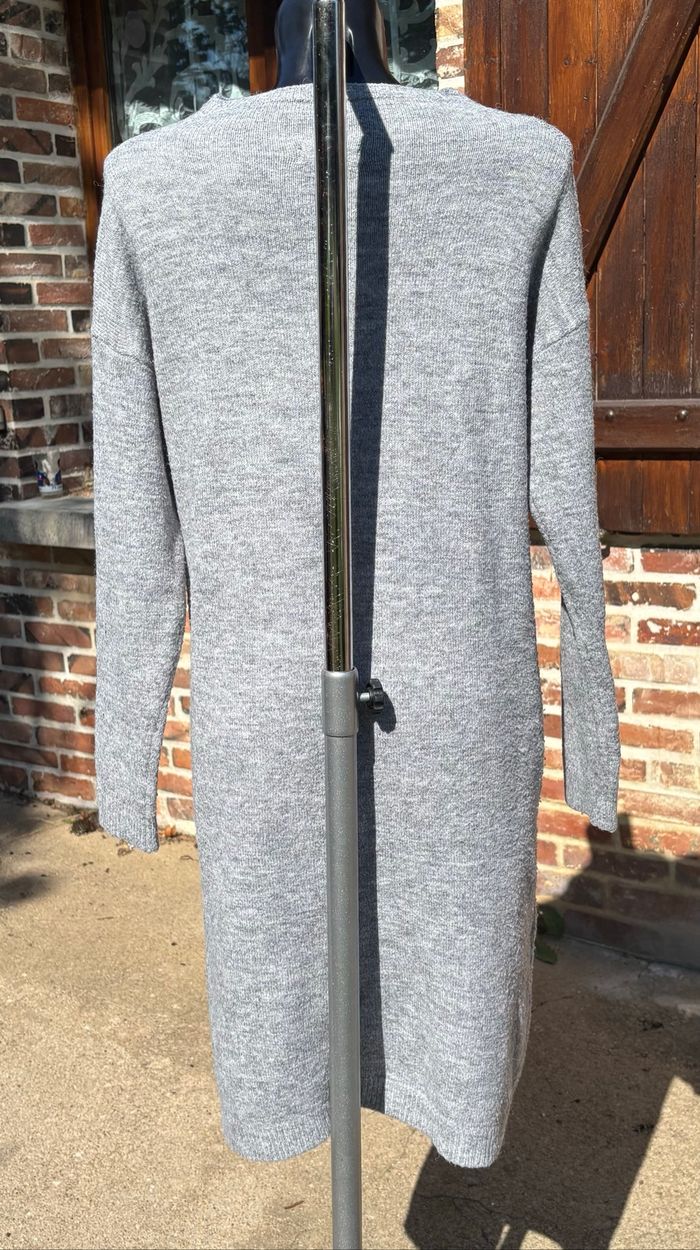 Robe en tricot unie à manches longues – Taille 38/40 – Gris - photo numéro 5