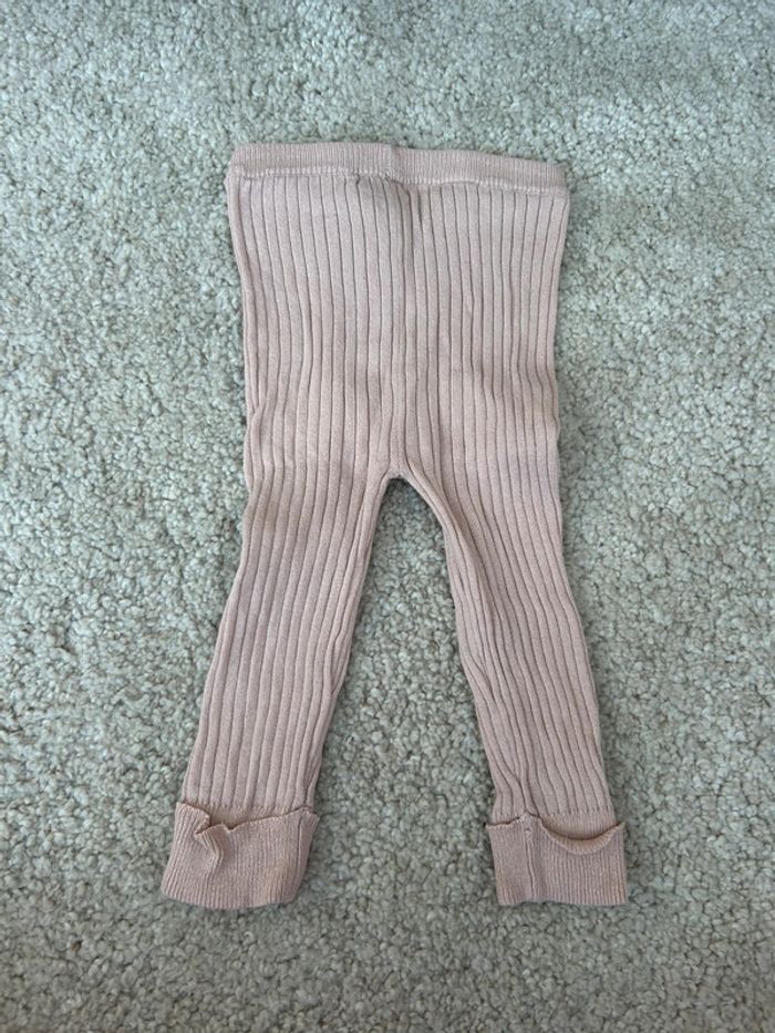Pantalon type legging / collants sans pieds rose clair fille - 9 mois - la redoute - photo numéro 3