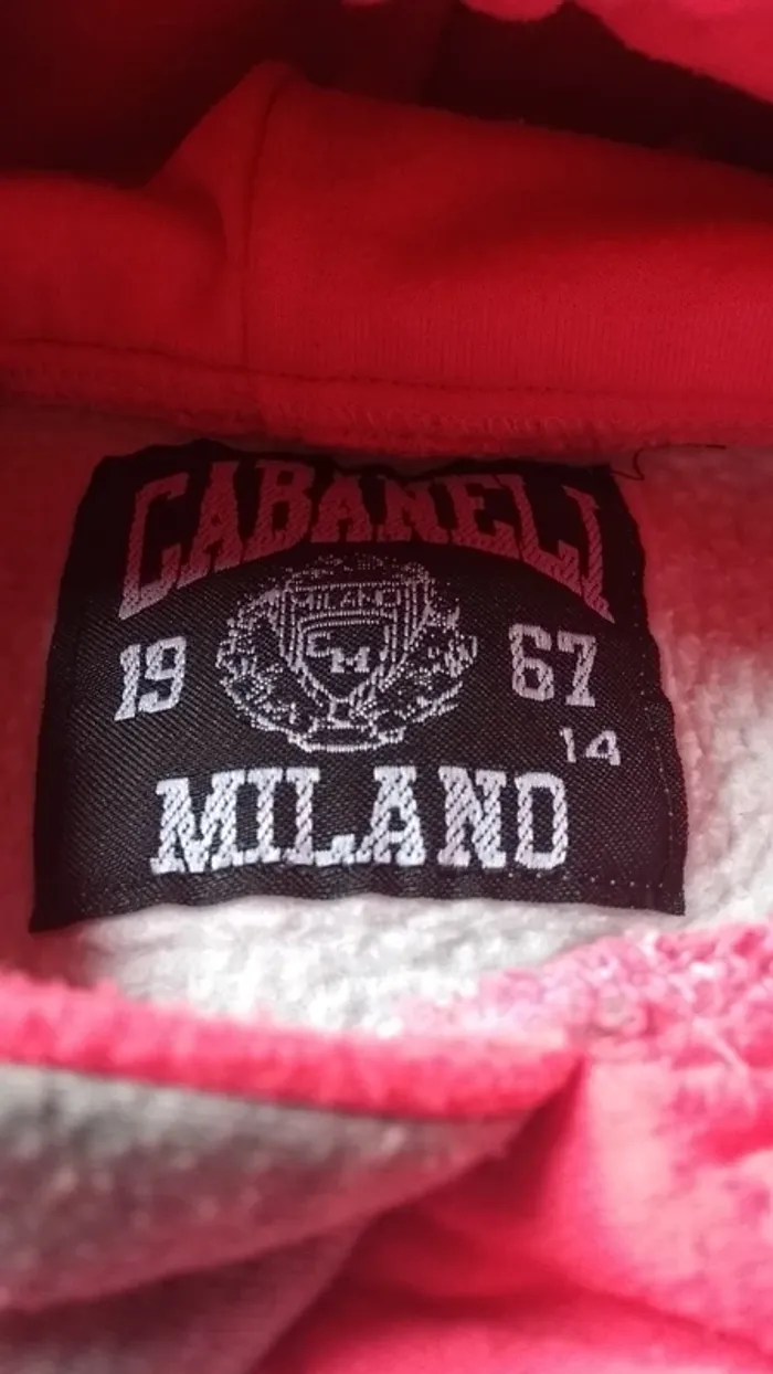 Gris sweat gris et rose taille 14 ans Cabaneli Milano - photo numéro 3