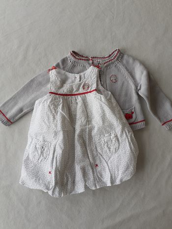 Ensemble robe et gilet été 6 mois