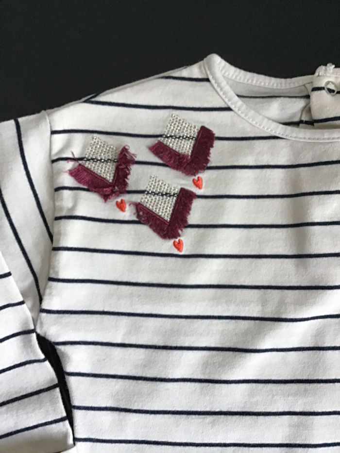 Tee shirt motifs brodés 18 mois - photo numéro 2