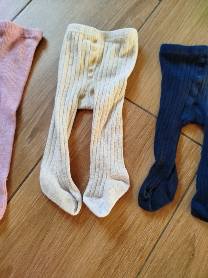 Lot 1 pantalon + 3 collants bébé fille 3 mois - photo numéro 4