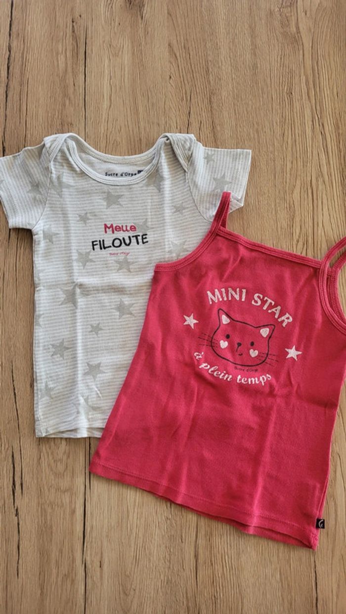 Lot maillots de corps fille