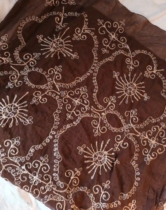 Foulard marron pour femme
