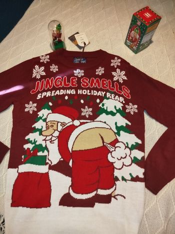 🎅 Pull de Noël "Père Noël qui pète" – édition spéciale Jingle Smells ! 💨