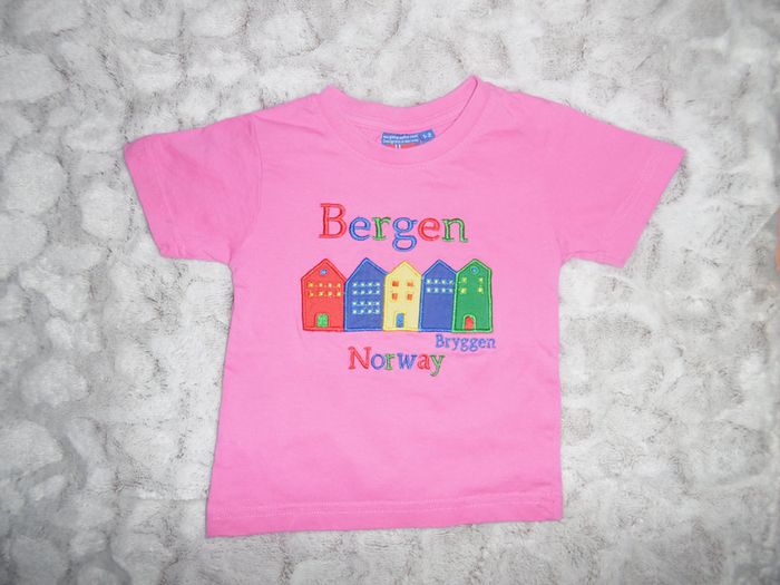 tee-shirt Bergen rose 1 à 2 ans