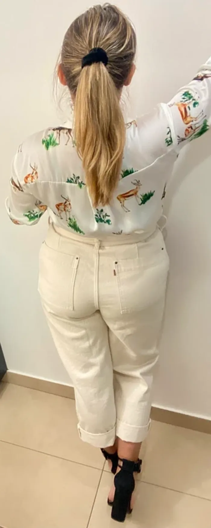 Chemise fluide satinée Zara Taille M - photo numéro 6