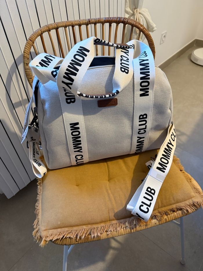 Childhome - Mommy Club Sac à Langer - Signature - Canvas - Off White - photo numéro 2