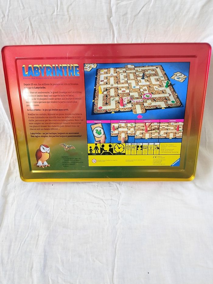 Labyrinthe ravensburger boîte métallique complet - photo numéro 2