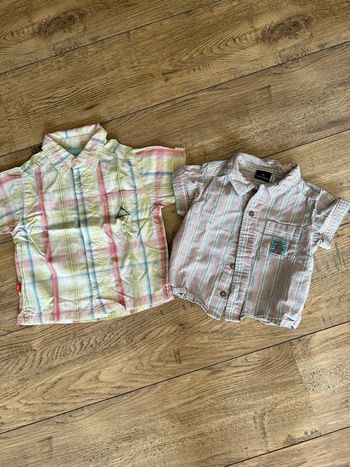 Lot de 2 chemises MC 12 mois