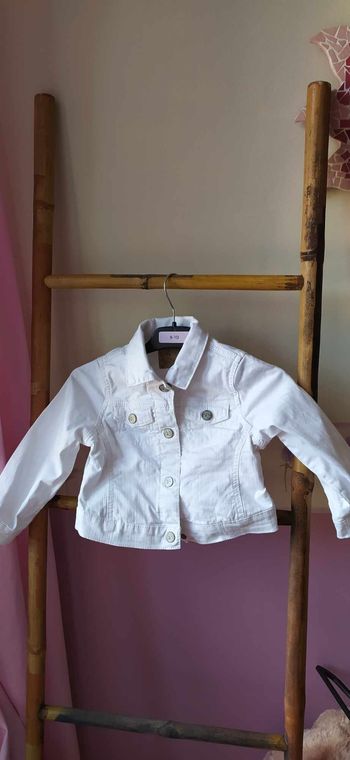 Veste jean blanc 12/ 18 mois