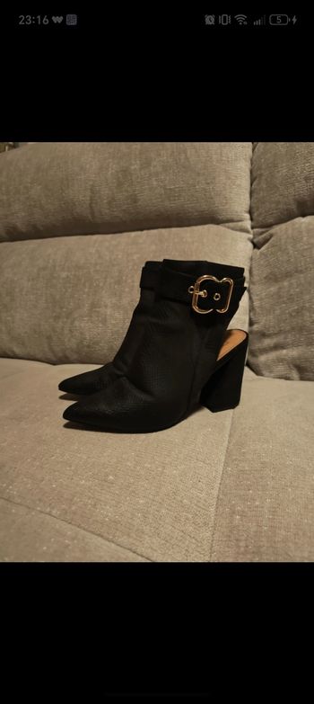 Bottines noires à talon 9 cm  T38  élégantes & chic