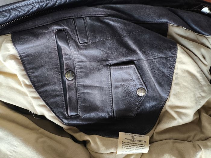 Blouson cuir marron Chevignon (L) - photo numéro 5