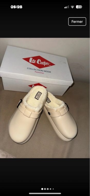 Sabot mules fourrée style crocs taille 39 beiges