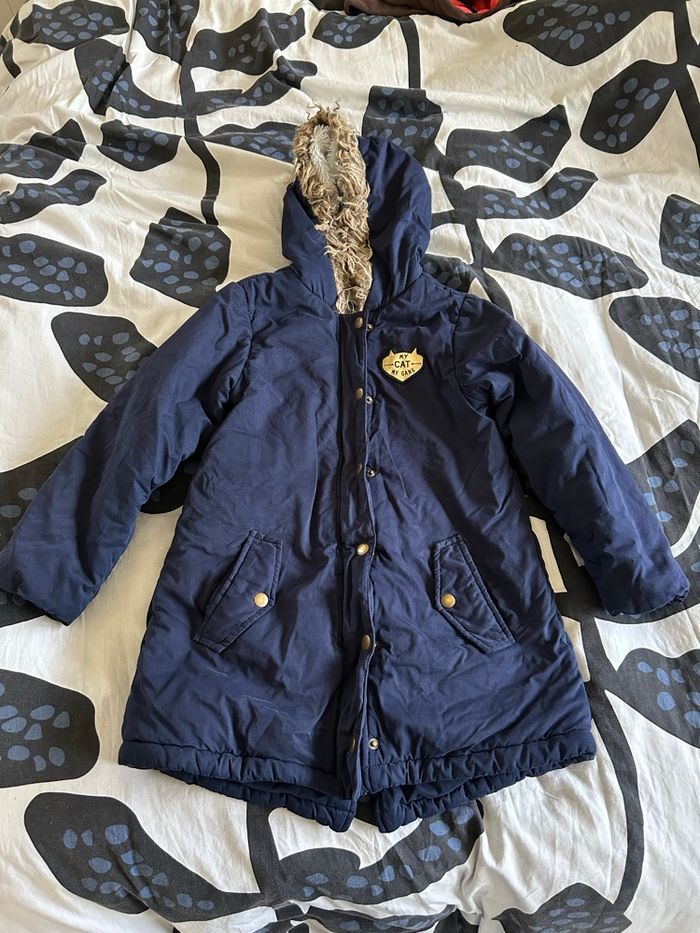 Manteau chat bleu marine z 8 ans - photo numéro 1