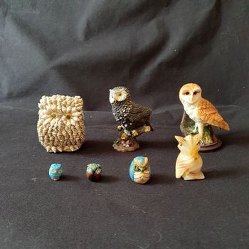 Lot de 7 figurines chouette collection