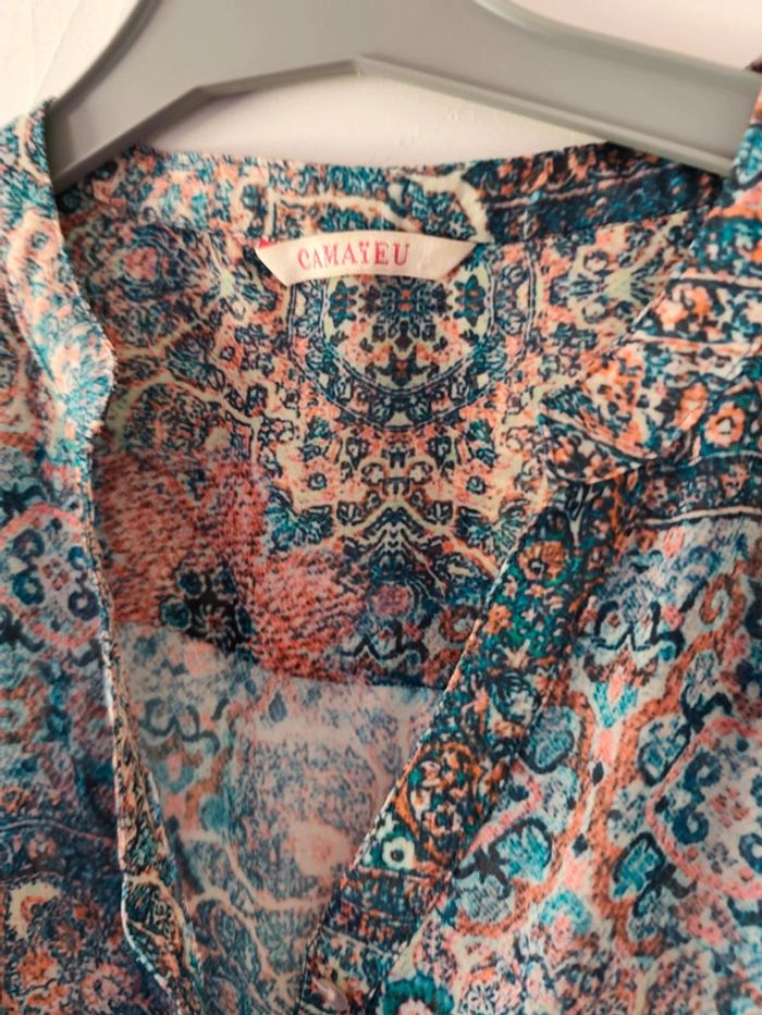 Sublime chemisier en voile camaïeu taille 40 - photo numéro 3