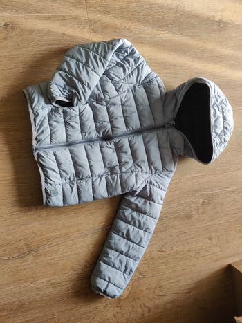 Blouson doudoune mi saison bleu clair pastel Okaidi taille 5 ans
