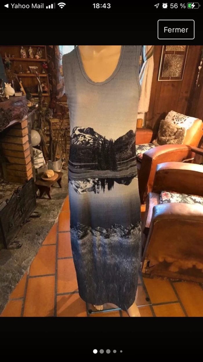 Robe longue fluide paysage