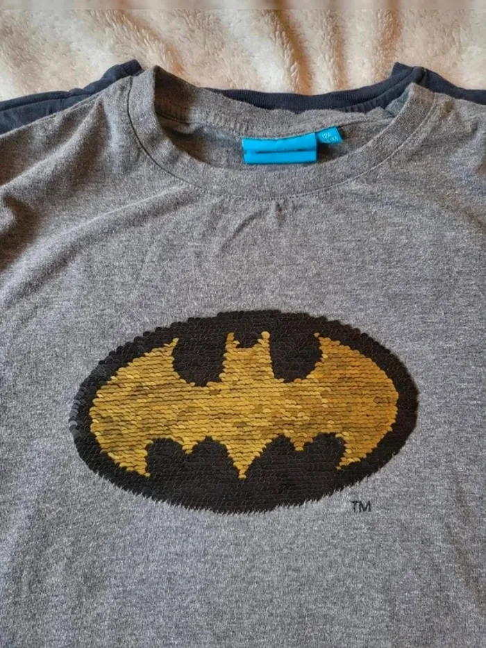 2 tee-shirts manches longues taille 12 ans Batman - photo numéro 9