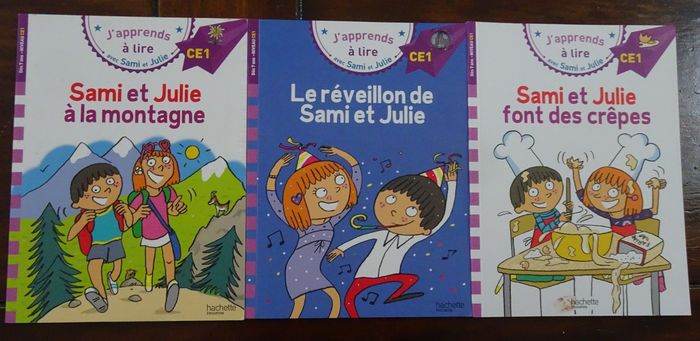 Lot de 3 livres d’apprentissage enfant pour le CE1 – J’apprends à lire avec Sami et Julie
