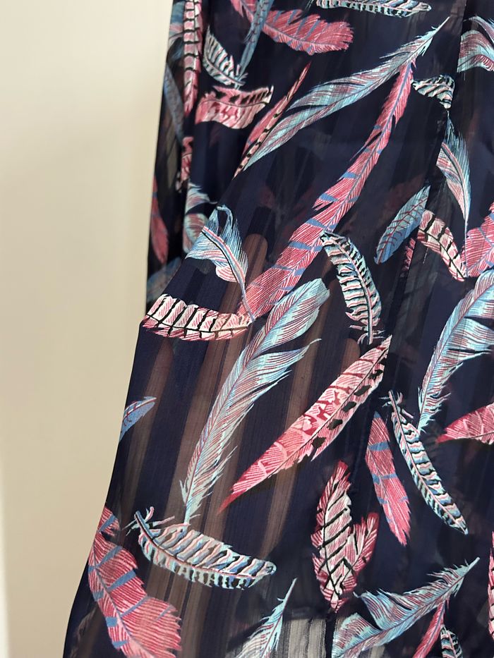 Blouse marine à motifs transparente Giorgia Gori Tailles S-M - photo numéro 4