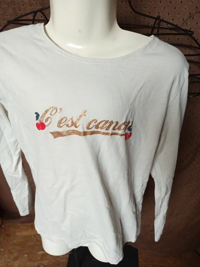 T-shirt longue manche taille 12ans - photo numéro 2