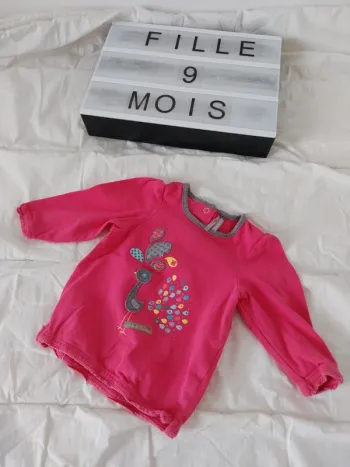 Tee-shirt manche longue fille 9 mois Orchestra