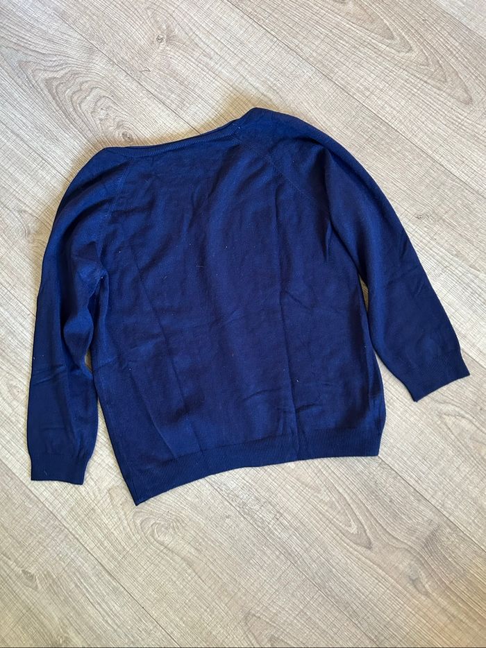 Pull bleu marine avec strass Morgan taille XS TBE - photo numéro 8