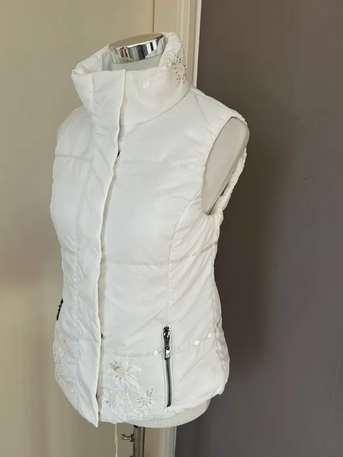 Madeleine doudoune blanche sans manches veste femme, taille 38 - photo numéro 2