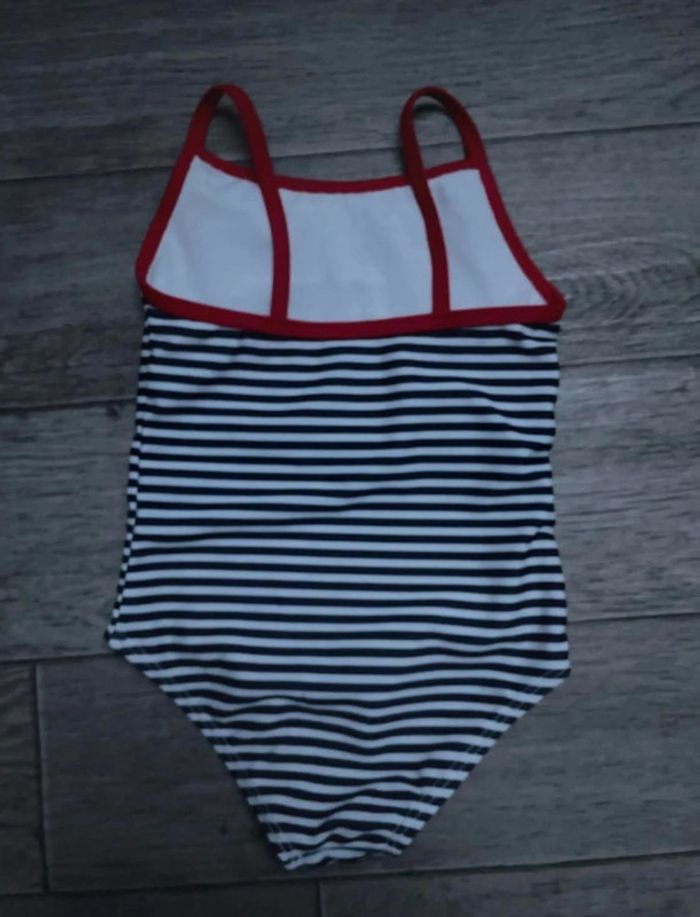 Maillot de bain 1 pièce marinière + volants rouge Primark 18 mois - photo numéro 4
