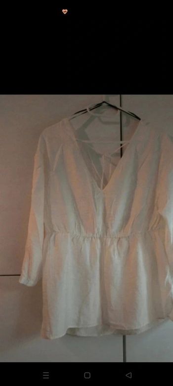 Blouse satin crème