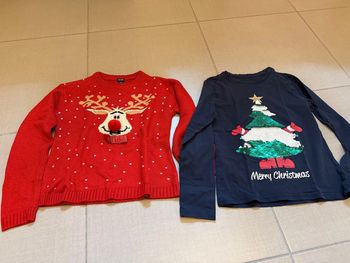Pull Noël et teeshirts manches longues Noël sequins magiques Kiabi garçon 10 ans