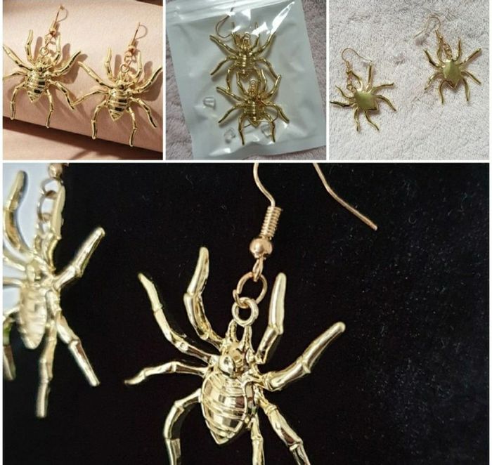Boucles d'oreilles araignée - photo numéro 3