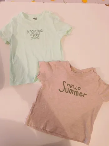 Lot t-shirts été 12 mois excellent état