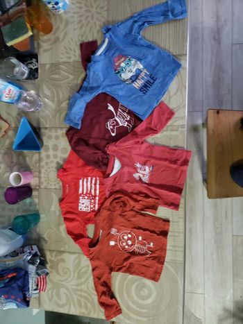Lot 5 T-shirts manches longues 74 cm 9 12 mois  In Extenso