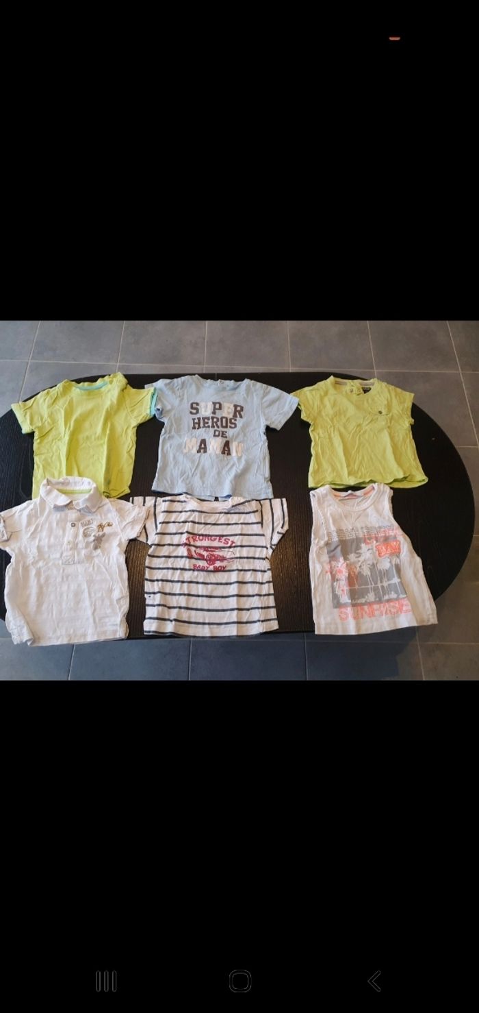 Lot tee shirts 12 mois